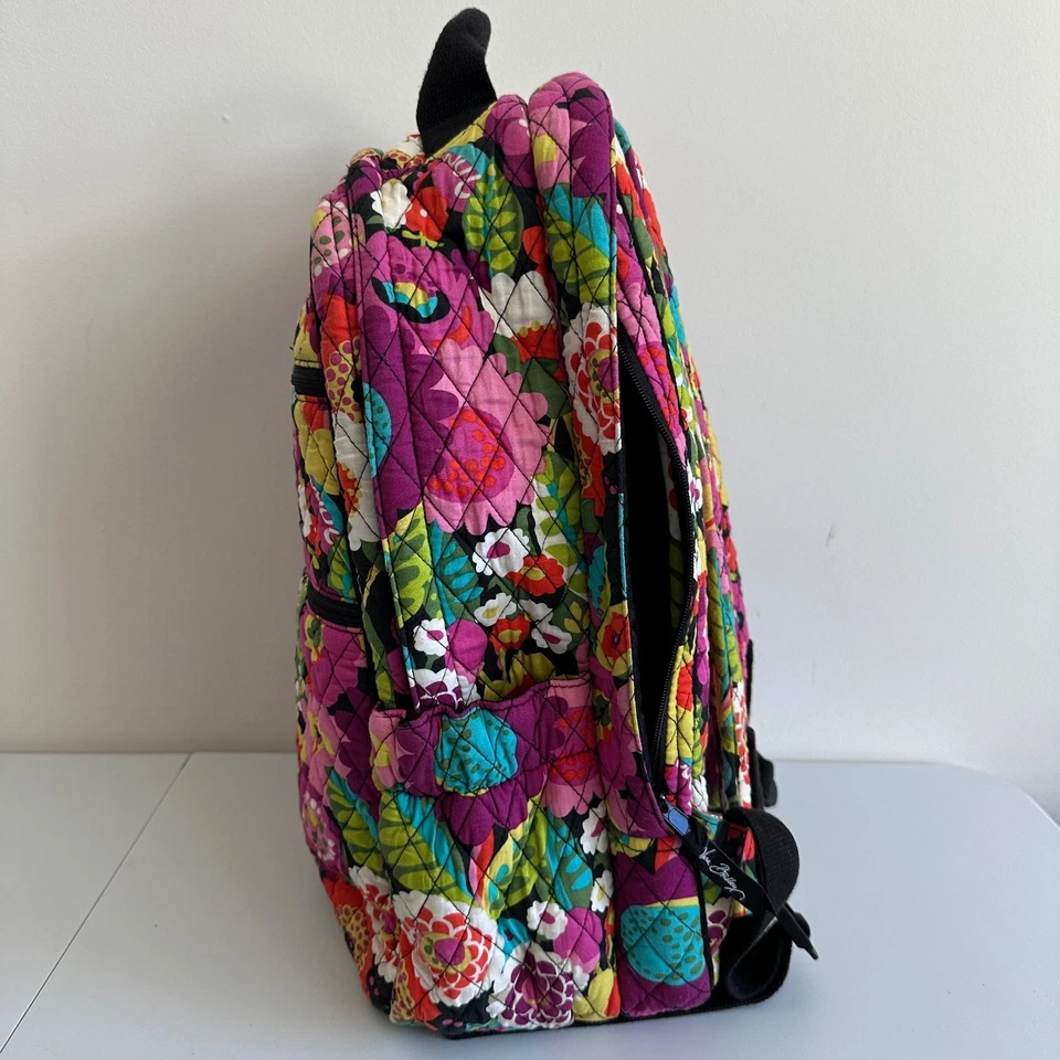 Vera Bradley Va Va Bloom Double Zip Backpack Large Daily Work Campus Book Bag - Image 4 of 4