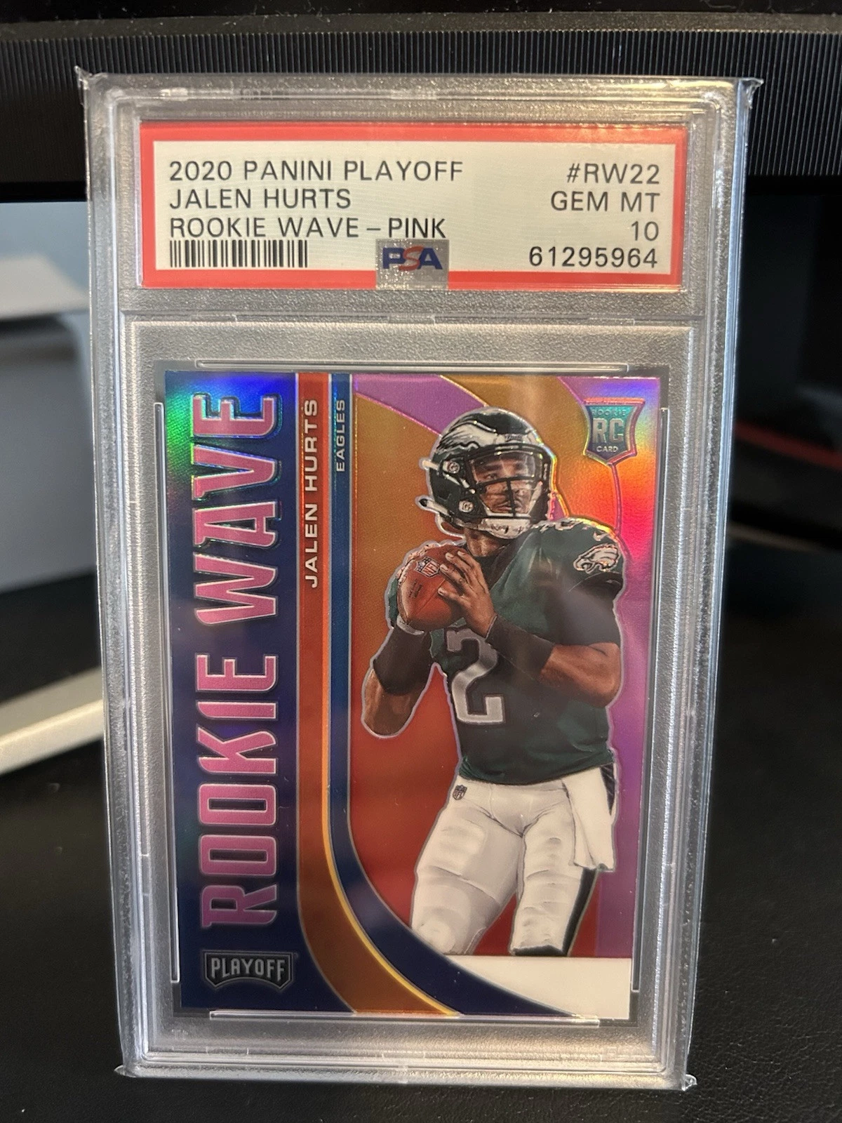 Jalen Hurts Panini Playoff Rookie Wave #RW22 Pink