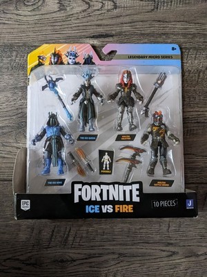 Fortnite Legendary Micro Series Ice vs Fire 10 Pieces 4 Action Figures