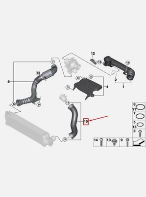 Genuine BMW F52 F40 F45 F44 F46 F48 F39 MINI F54 Turbo Charger Hose 11618511338