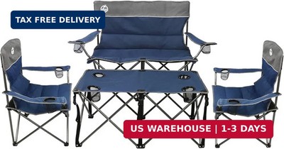 Northroad Folding Camping Chair Set of 4,Portable Collapsible Conversation Set w