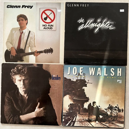 Eagles related 1980's ROCK  4 vinyl LP lot - Glenn Frey - Don Henley - Joe Walsh