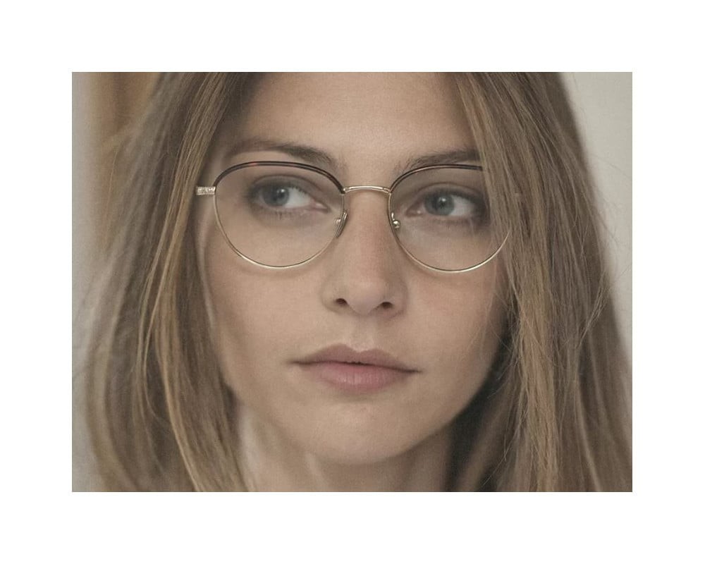 Lunettes de vue Sirocco 00 LGR monture optique en métal argent et marron
