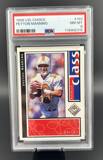 1998 UD Choice #193 PEYTON MANNING Rookie Card RC PSA 8 Fresh Slab