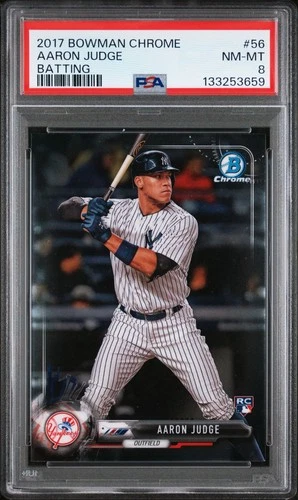 2017 Bowman Chrome Aaron Judge #56 "Batting" Rookie Card PSA 8 NM-MINT