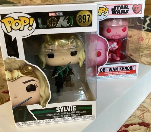 FUNKO Pop! Marvel Sylvie 897 & Star Wars Obi-wan Kenobi 671 Valentines Romantic