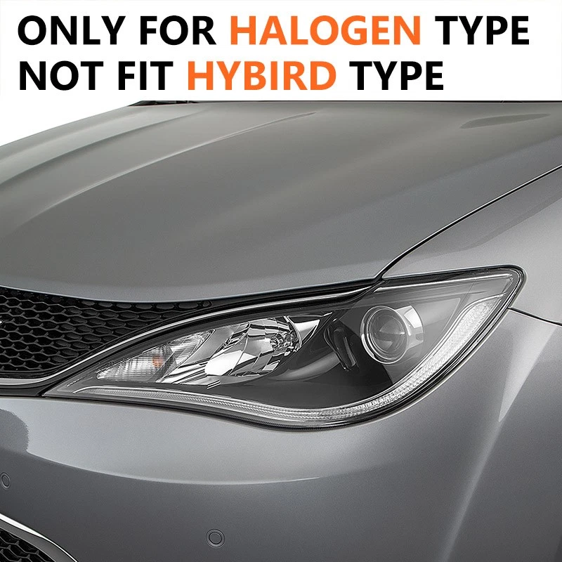 Pair Halogen DRL LED Headlights For 2017-2020 Chrysler Pacifica Assembly LH RH - Image 3 of 4