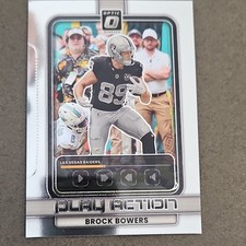 Panini 2025 Donruss Optic Football Play Action Brock Bowers #7 Raiders NFL