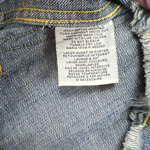 Ralph Lauren Denim & Supply American Flag Distressed Denim Vest Women's XS USA - Picture 6 of 9