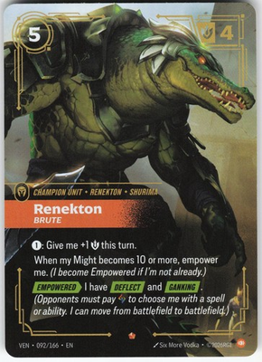 #ad #ad Renekton Brute 092 166 ON HAND Epic Vendetta Riftbound Near Mint Foil Body $14.99