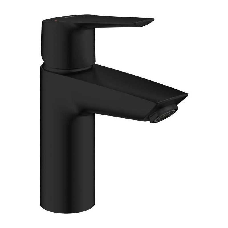 Mitigeur lavabo compact pour petit espace, robinet GROHE Start noir mat taille S de salle d'eau