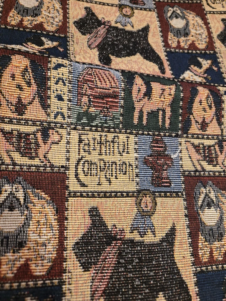 Faithful Companion Dog Animal Tapestry Fabric 54" X 1 Yard - Image 3 of 4