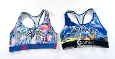 Lot of 2 Women’s Size Medium Ethika Sports Bras - New York & Zebra Graphics EUC