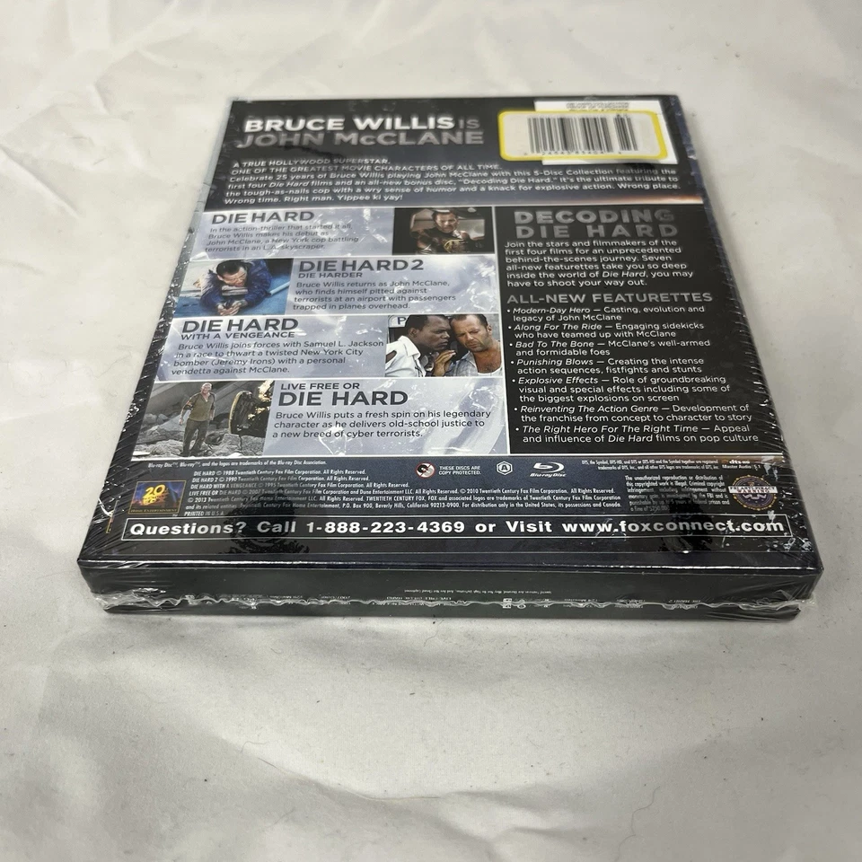Die Hard 25th Anniversary Blu-Ray Collection NEW SEALED Box Set 4 Movies + Bonus - Image 3 of 3