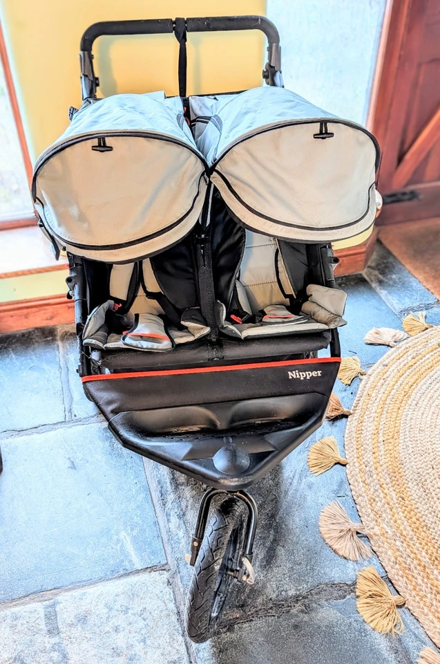 Out’n’About Nipper Double V5 Pushchair (grey) - hardly used, excellent condition - Image 2 of 3