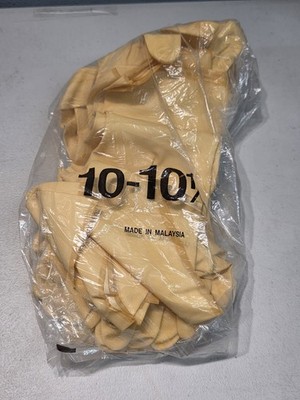 Unbranded Yellow Rubber Gloves Size 10-10 1/2 Bag of 10 Pair
