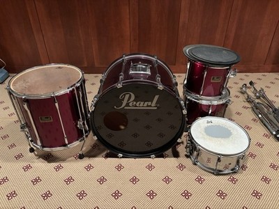 Pearl Export Series 5-Piece Drum Kit w/ Sabian Cymbals & Hardware, Red