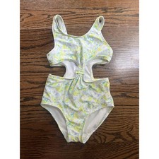 Oshkosh B'gosh Floral Print Cut-Out 1-Piece Swimsuit girls Size 5