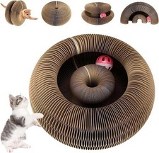 Interactive Cat Toy Thick Scratching Pad with Ball Track for Indoor Cat Exercise