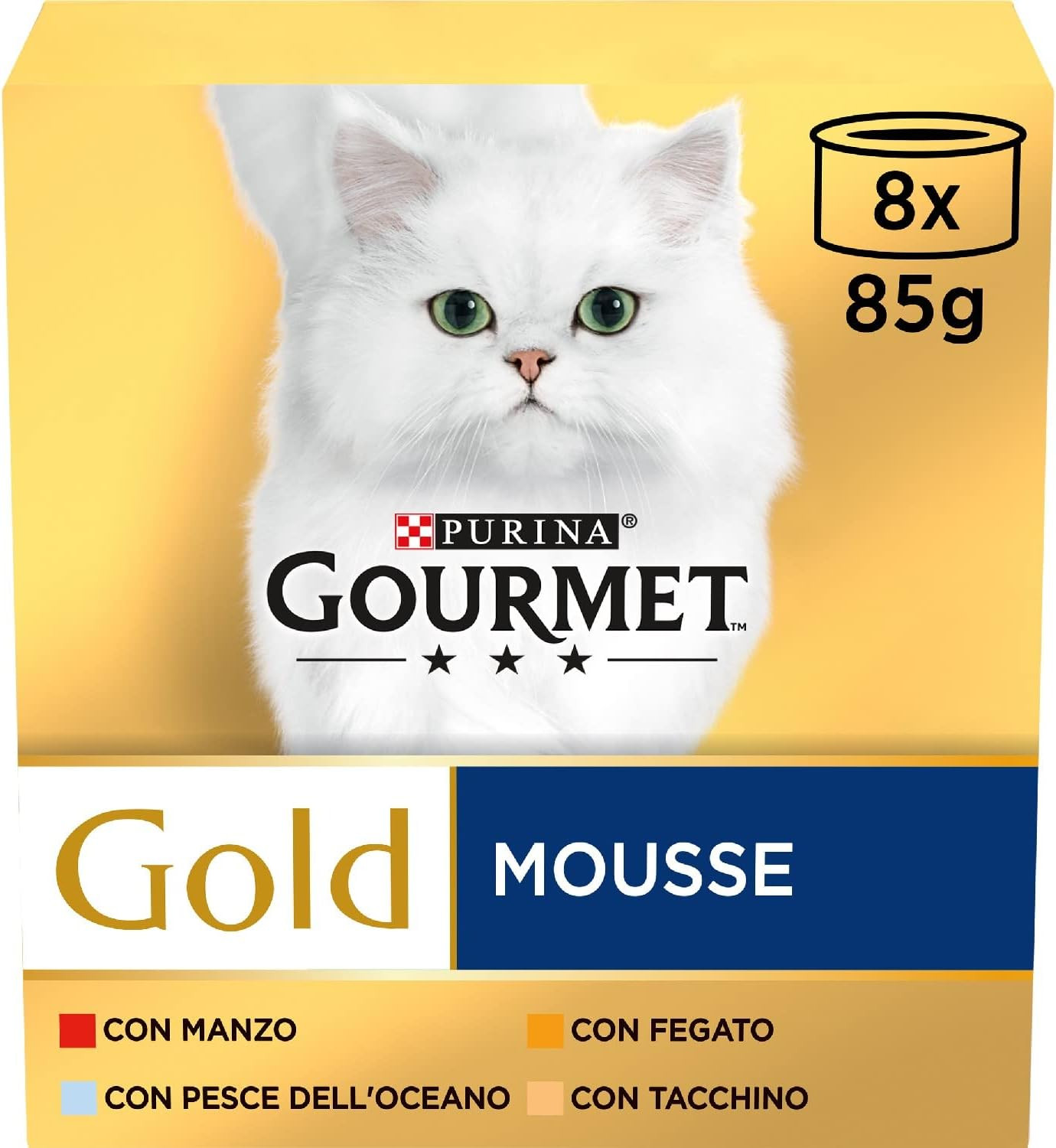 Offerta Gourmet Gold Mousse Gatto: 85g Pesce, Fegato, Tacchino - 2