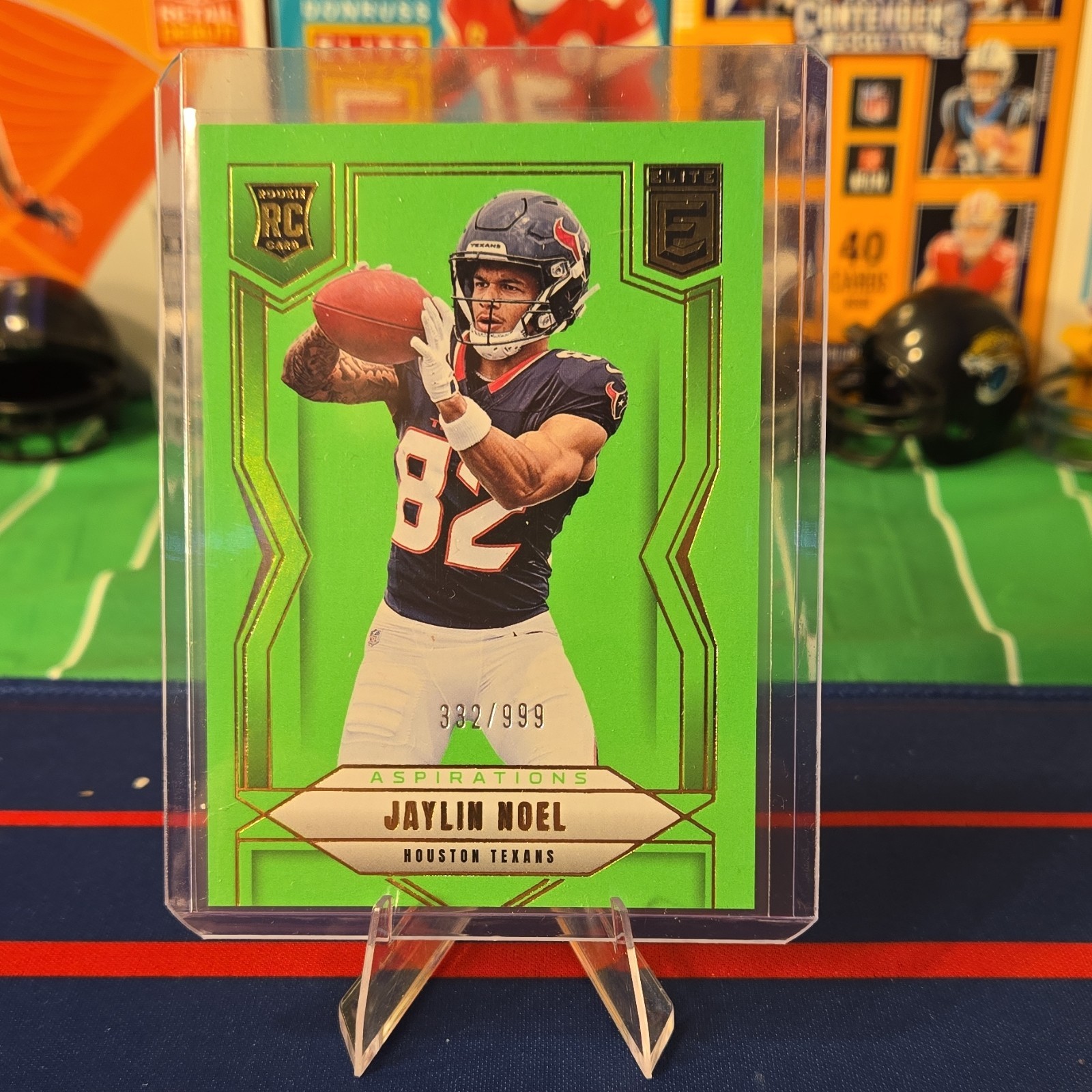 Panini 2025 Donruss Elite Aspirations Lime Green Rookie Jaylin Noel #135/999