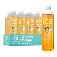 Sparkling Ice, Orange Mango Sparkling Water, with Antioxidants and Vitamins,