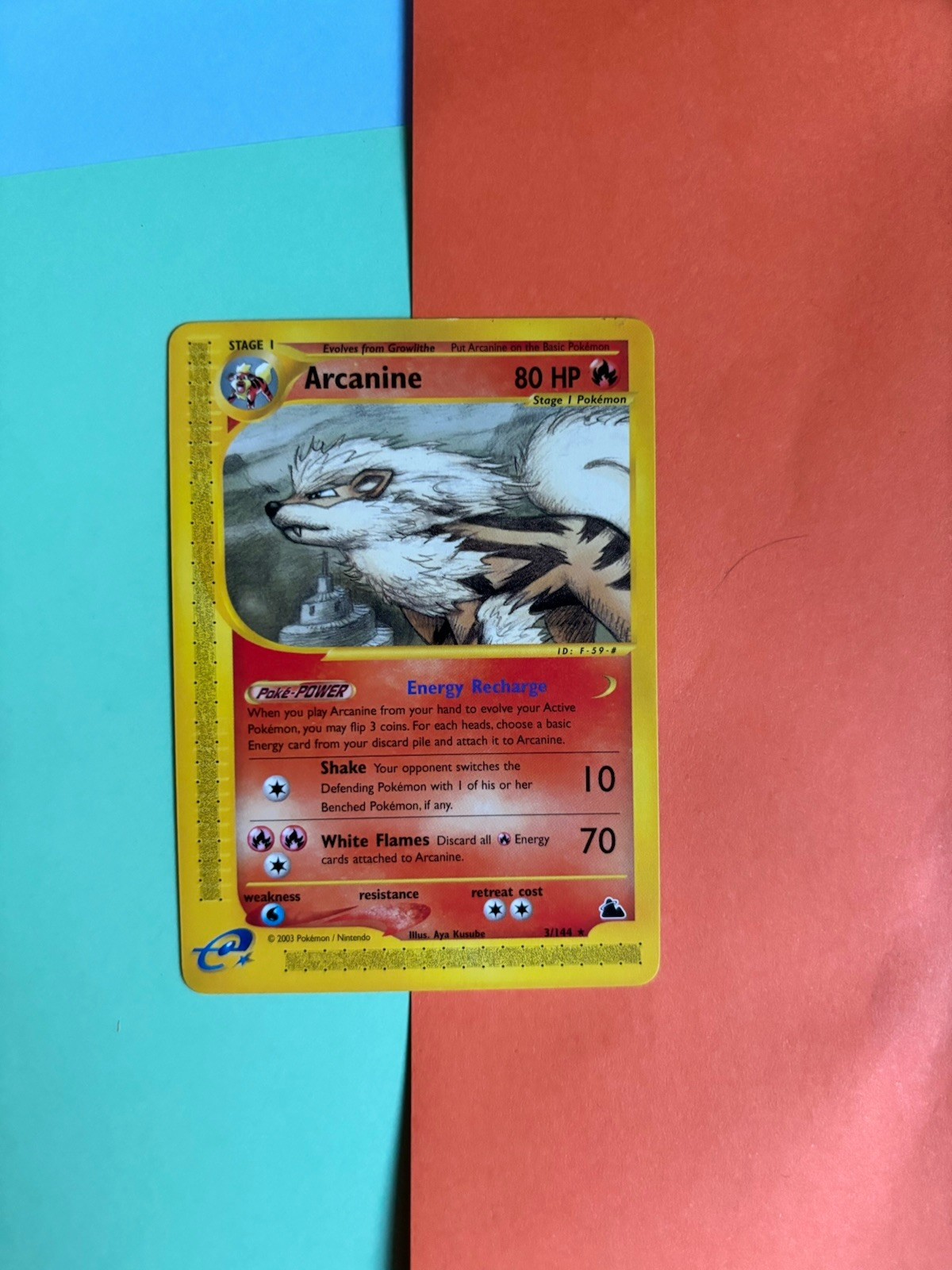 Pokémon TCG Arcanine #3 Skyridge Vintage Mint Condition WOTC English