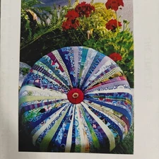 Myra Mitchell THE TUFFET 18" Round Footstool Sewing Pattern + Buttons Complete