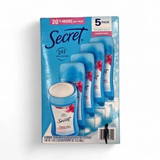 Secret Invisible Solid Antiperspirant Deodorant Powder Fresh - 2.6 oz 5 Count