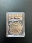 2020 American Silver Eagle MS70 FDOI HOF Jim Bunning Signed Pop 50