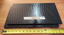 (2) DELRIN (ACETAL) BLACK SHEET STOCK 0.50" X 8.625" X 16.00" LOT OF 2