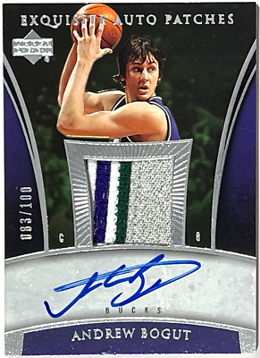 2005-06 Upper Deck Exquisite Auto Patches Andrew Bogut Auto RC #AP 