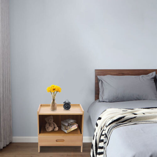 Morden with Drawer Nightstand Storage End Table Bedroom Side Bedside Table US