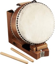 Japanese Drum Taiko Wadaiko with stand and drumstick Percussion KP-1200 Brown