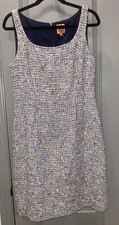 Tory Burch Multicolor Tweed, Sleeveless Dress, Lined, 10, Emma