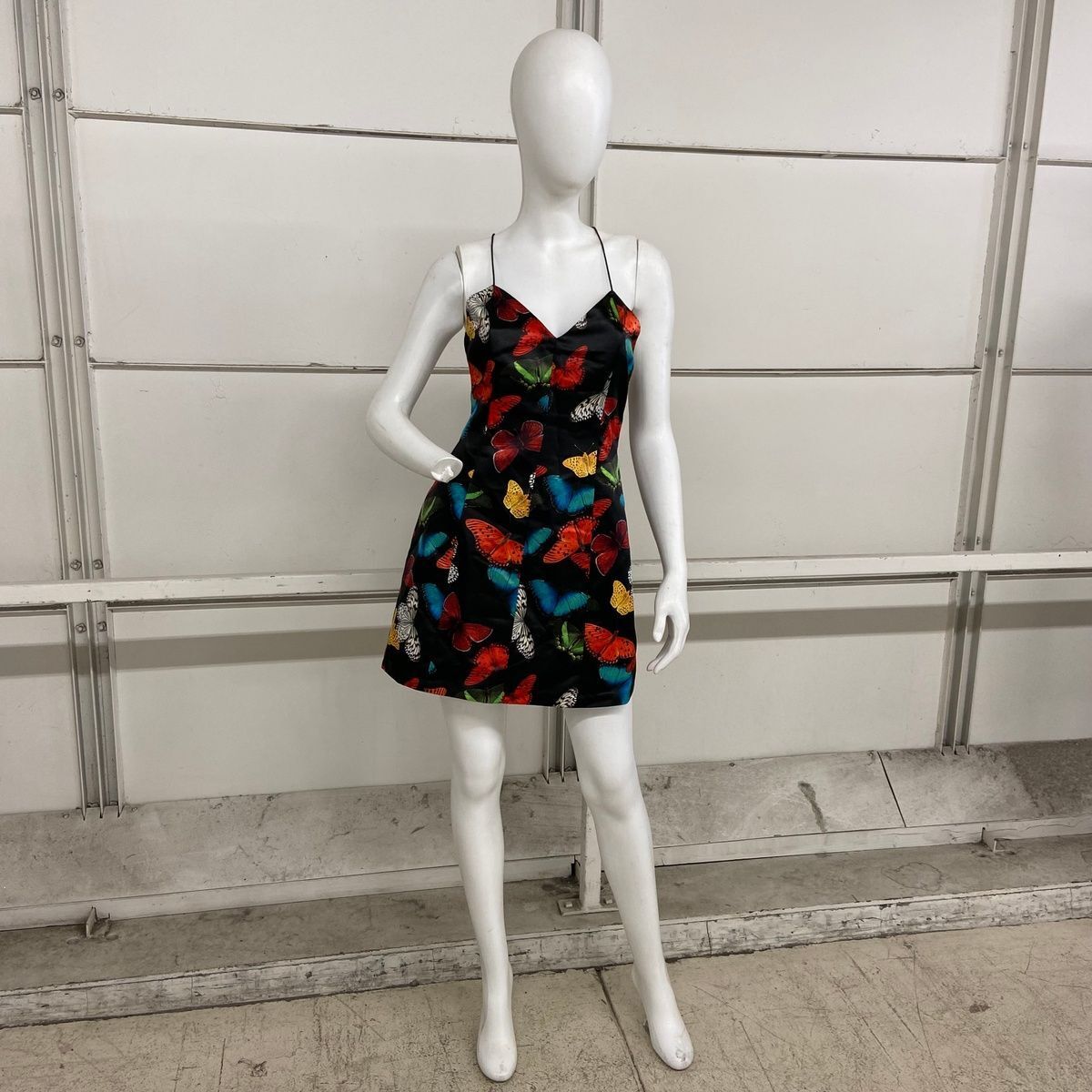 ALICE + OLIVIA Tayla Satin Butterfly Mini Dress Women's Size