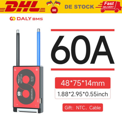 Daly BMS 14S 48V 40A 60A Li-ion Battery Protection Board BMS with Balance+NTC DE