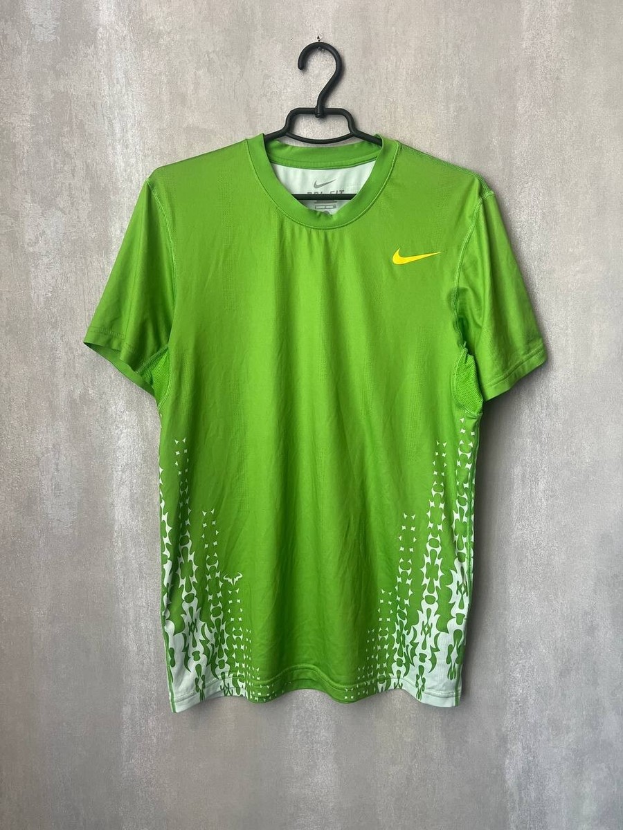 Nike Rafael Nadal 2011 Miami Open Ace Green Tennis Shirt Rafa