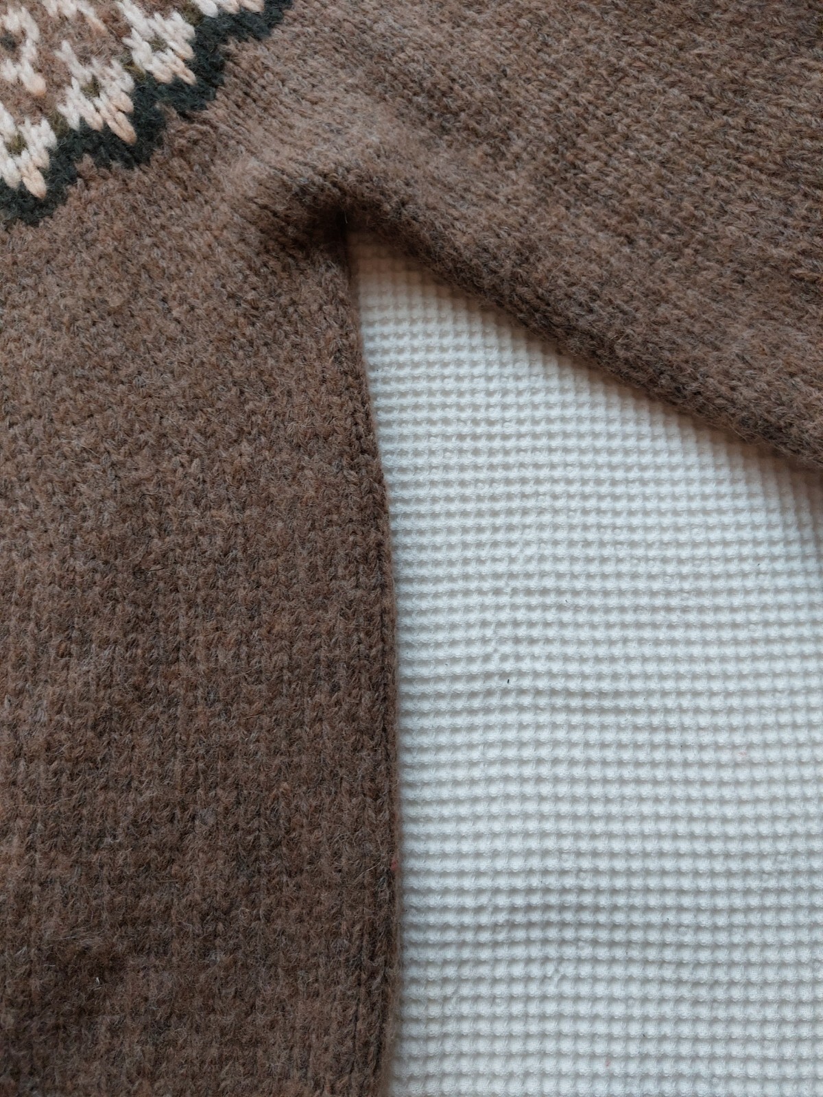 TOAST Lofty Jacquard Fairisle Yoke Sweater Size M Fawn Jumper eBay