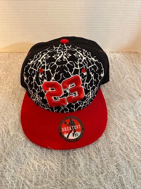 Cappello berretto Chicago Greatest 23 Jordan Bulls rosso nero premium piatto snapback