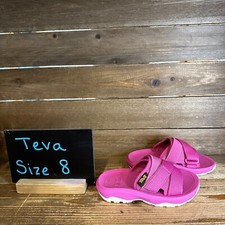 New NIB Little Kids Teva Hurricane Verge Purple Outdoor Slides Sandals Size 8 C