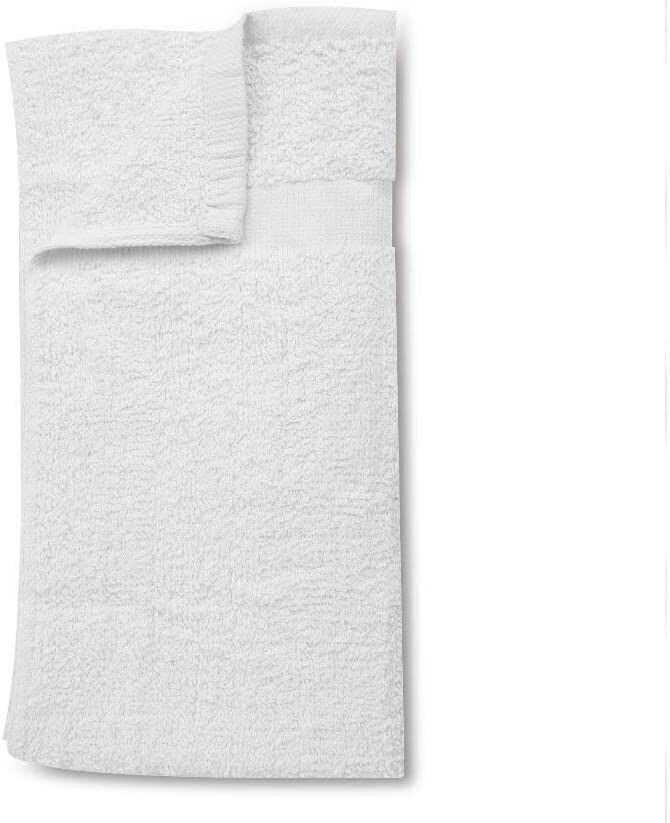 White Economy Bath Towels Set Cotton Blend 24x48 Inch Bulk Pack