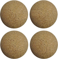 4 Cork Foosballs Natural-Wood Colored Table Soccer Foos Balls