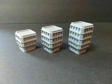 Set of 3 Sci Fi Building 24 - Tabletop Wargame Terrain Battletech 