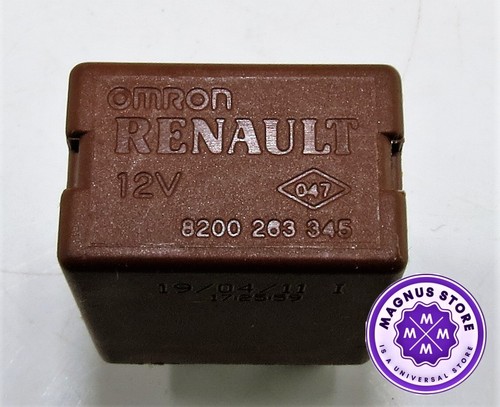 Renault Twingo Clio Laguna Trafic 4Pin Multiuse Brown Relay 8200263345 Omron 12V - Picture 7 of 7