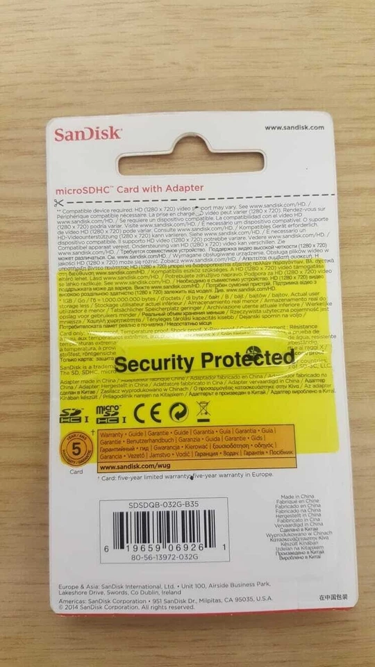 SanDisk micro SDHC Memory Card - 32GB - Image 2 of 2