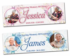 2 Personalised heavenly banner photo funeral memorial ceremony poster decoration