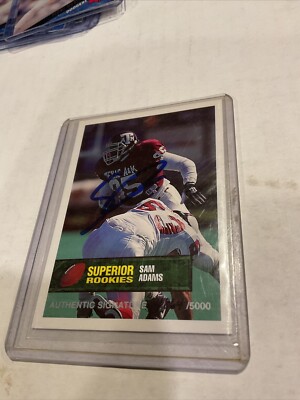 Sam Adams 1994 Superior Rookies Autograph Card