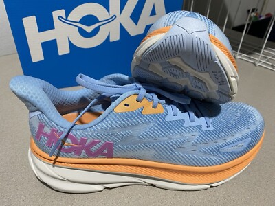 Hoka Clifton Womens 12 Unisex Running Shoes Sneakers Blue