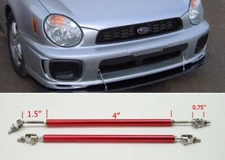 Red 4" Adjustable Rod Support for Toyota Scion Bumper Lip Diffuser Spoiler